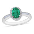Kagem Zambian Emerald and White Diamond 1.50 ctw Ring in 18K Vermeil Rose Gold Over Sterling Silver - Sticky add to cart bar