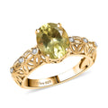 Premium Yellow Apatite and Diamond 2.75 ctw Fancy Ring in 18K Vermeil Yellow Gold Over Sterling Silver (Size 10.0) - Sticky add to cart bar