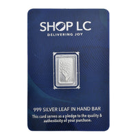 999.9 Fine Silver Currency Bar (1 g)