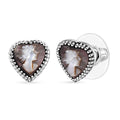 D'Joy Natural Italian Conch Cameo 2.10 ctw Victorian Romance Earrings in Rhodium Over Sterling Silver - Sticky add to cart bar