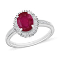 Rhapsody AAAA Mozambique Ruby and White Diamond E-F VS2 Ring in 950 Platinum (Size 10.0) 1.85 ctw - Sticky add to cart bar