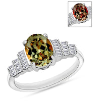 Iliana AAA Turkizite and G-H SI Diamond 1.40 ctw Ring in 18K White Gold
