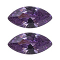 Simulated Amethyst Color Diamond Set of 2 (Mrq 5x2.5 mm) 0.40 ctw Loose Gemstone - Sticky add to cart bar