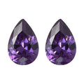 Simulated Amethyst Color Diamond Set of 2 (Pear 6x4 mm) 1.18 ctw Loose Gemstone - Sticky add to cart bar