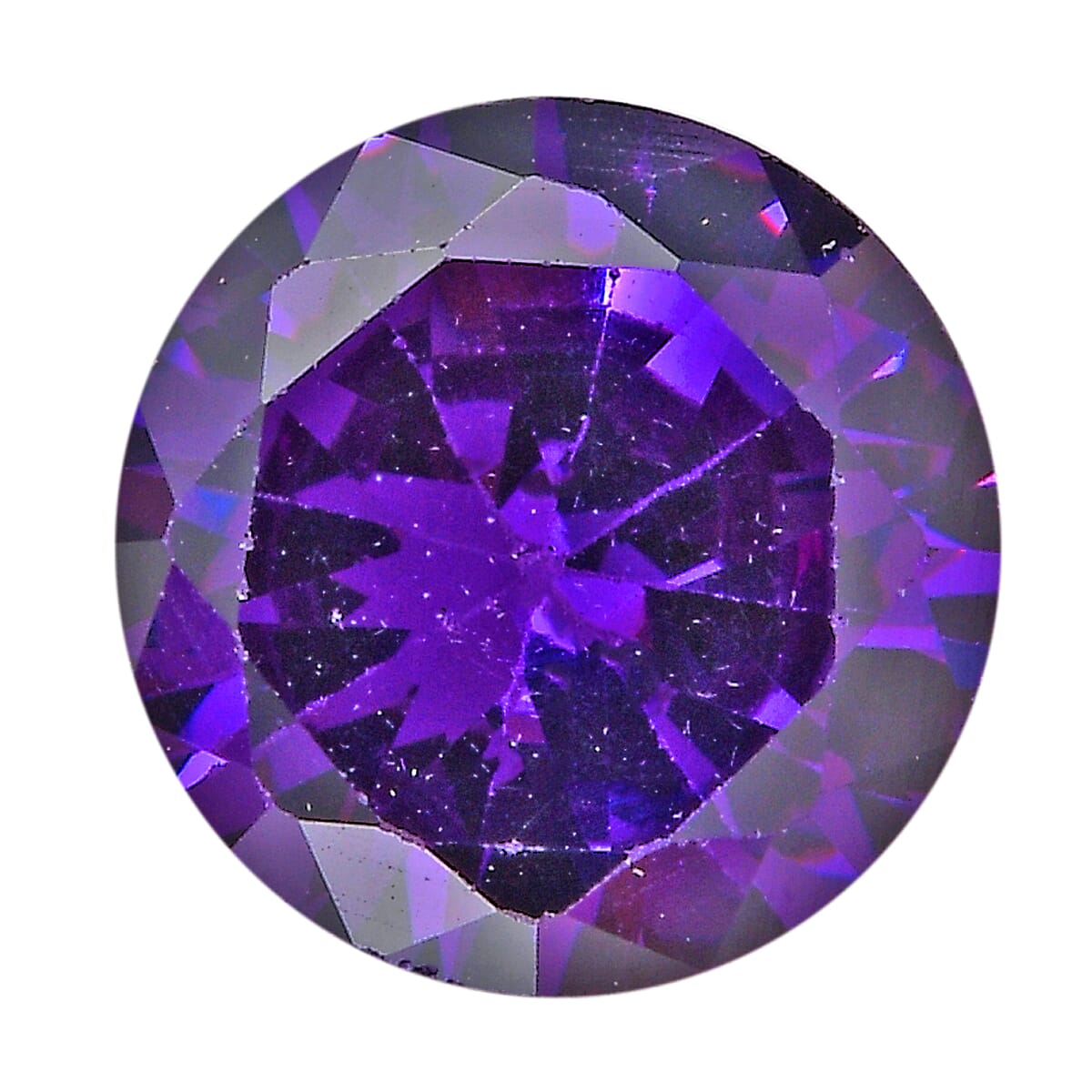 Simulated Amethyst Color Diamond (Rnd 6 mm) 3.19 ctw Loose Gemstone