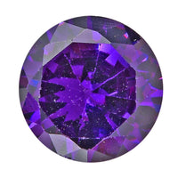 Simulated Amethyst Color Diamond (Rnd 6 mm) 3.19 ctw Loose Gemstone