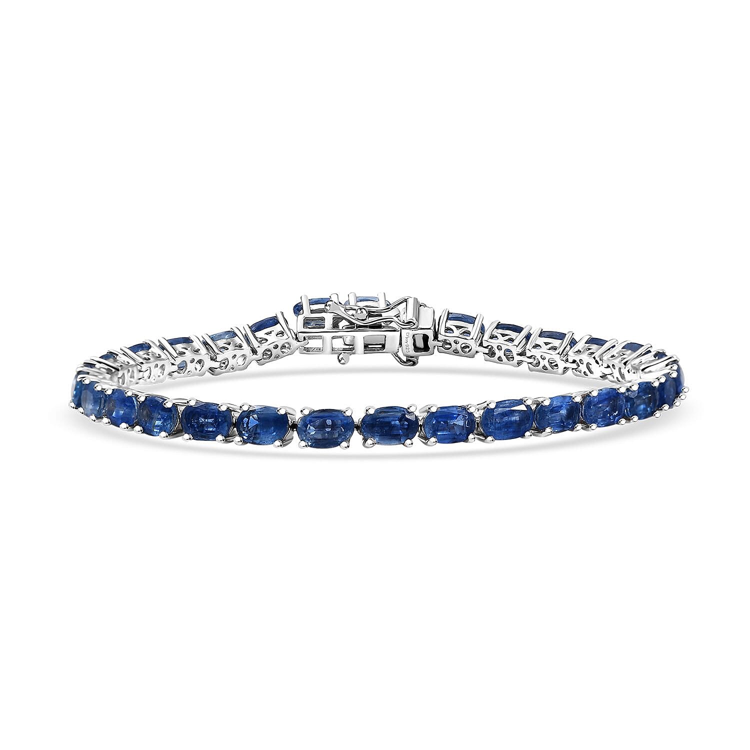D'Joy Nilamani 15.30 ctw Tennis Bracelet in Rhodium Over Sterling Silv (7.25 In)
