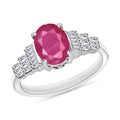 Luxoro Premium Mozambique Ruby and G-H SI Diamond 1.73 ctw Ring in 14K White Gold - Sticky add to cart bar