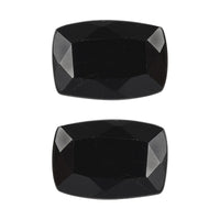 Thai Black Spinel Set of 2 (Cush 7x5 mm) 1.50 ctw Loose Gemstone