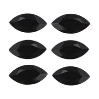 Thai Black Spinel Set of 6 (Mrq 6x3 mm) 1.88 ctw Loose Gemstone