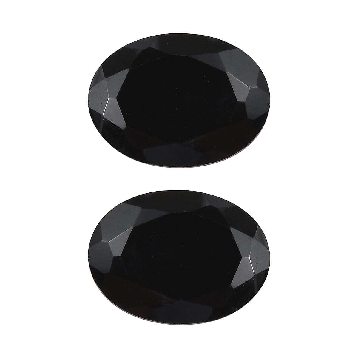 Thai Black Spinel Set of 2 (Ovl 8x6 mm) 2.66 ctw Loose Gemstone