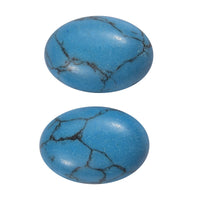 Blue Howlite Set of 2 (Ovl 7x5 mm) 1.18 ctw Loose Gemstone