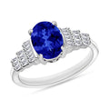 Luxoro Premium Tanzanite and G-H SI Diamond 1.48 ctw Ring in 14K White Gold (Size 10.0) - Sticky add to cart bar
