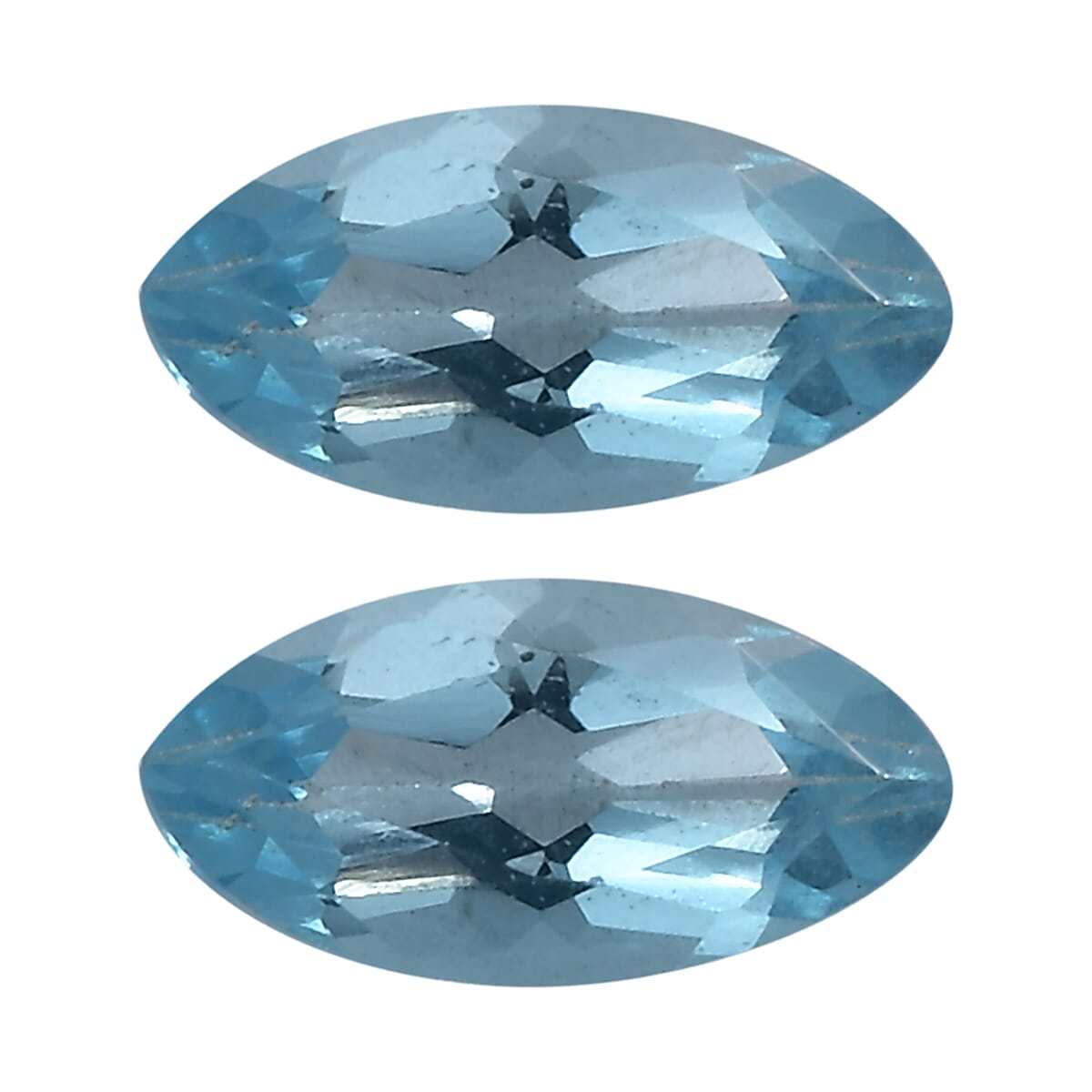 Blue Topaz Set of 2 (Mrq 5x2.5 mm) 0.30 ctw Loose Gemstone