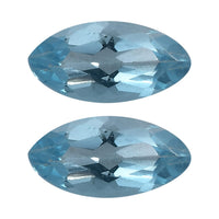 Blue Topaz Set of 2 (Mrq 5x2.5 mm) 0.30 ctw Loose Gemstone