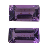 AA Bolivian Amethyst Set of 2 (Bgt 5x2.5 mm) 0.36 ctw Loose Gemstone