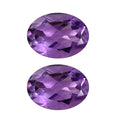 Bolivian Amethyst Set of 2 (Ovl 7x5 mm) 1.35 ctw Loose Gemstone - Sticky add to cart bar