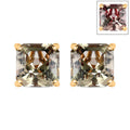 Iliana AAA Asscher Cut Turkizite 4.00 ctw Stud Earrings in 18K Yellow Gold - Sticky add to cart bar