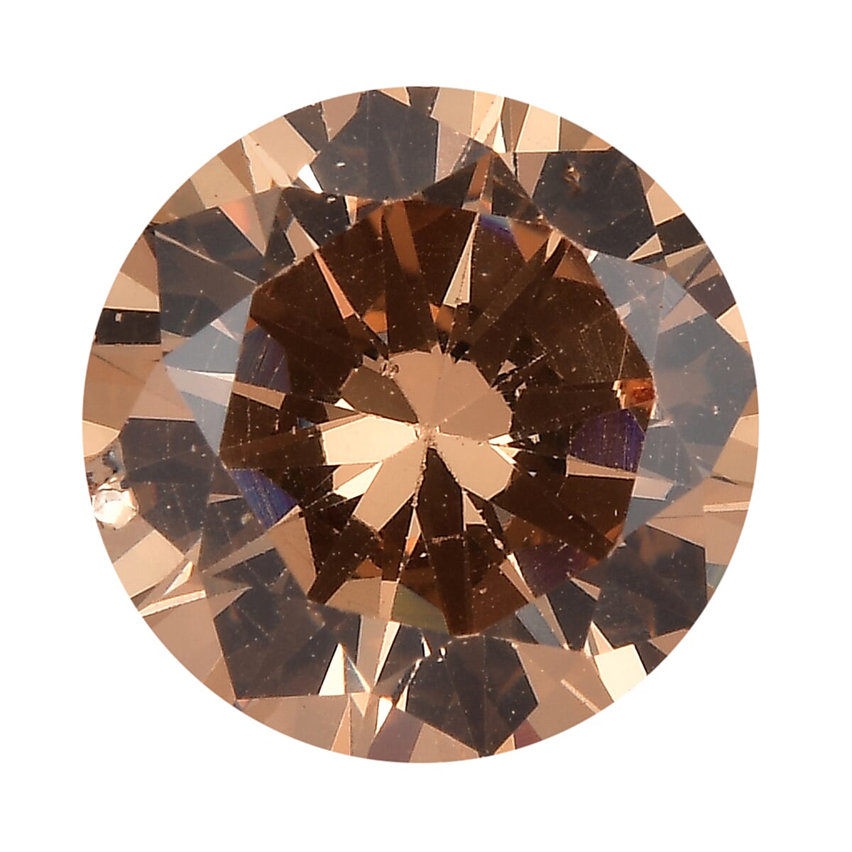 Simulated Champagne Diamond (Rnd 8 mm) 3.06 ctw Loose Gemstone