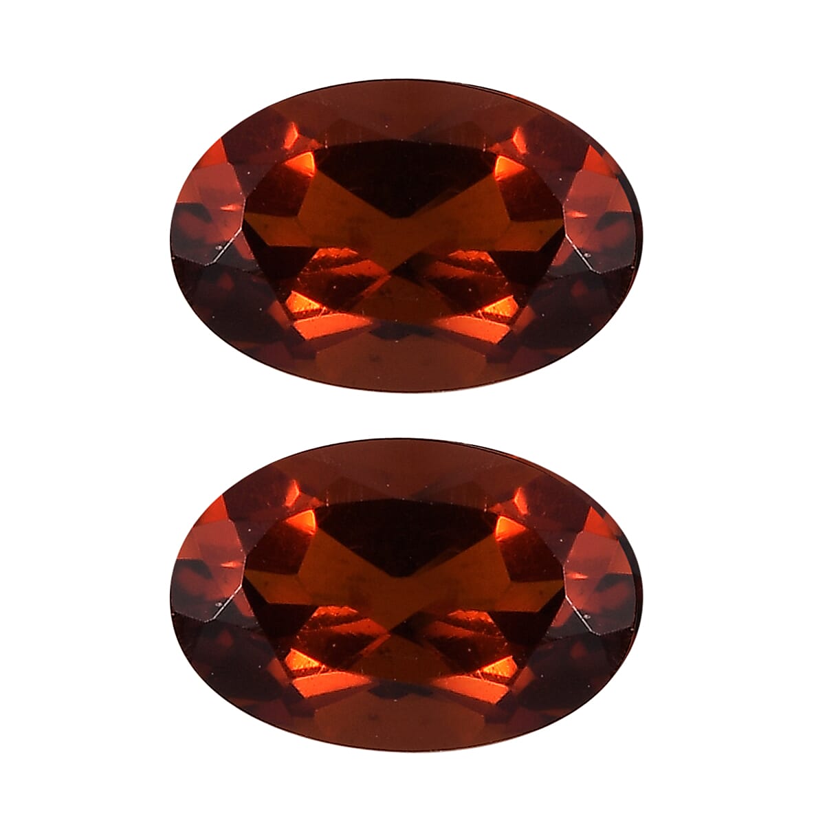 Brazilian Cherry Citrine Set of 2 (Oval 6x4 mm) 0.76 ctw Loose Gemstone