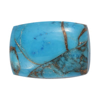 Matrix Chestnut Brine Turquoise (Cush 14x10 mm) 5.90 ctw Loose Gemstone