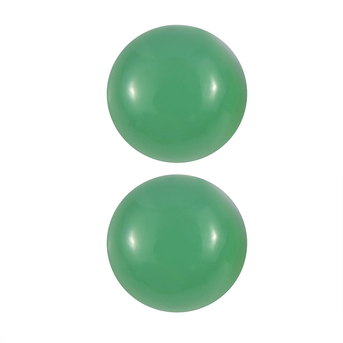 Chrysoprase Set of 2 (Rnd 5 mm) 1.05 ctw Loose Gemstone