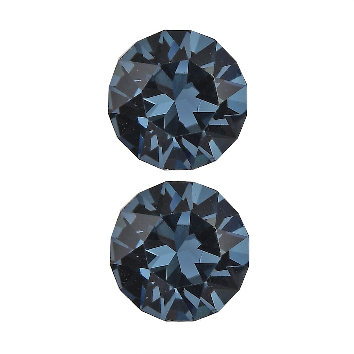 Denim Blue Crystal by Swarovski Set of 2 (Rnd 5.3 mm) 0.82 ctw Loose Gemstone