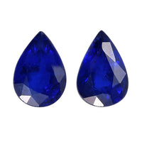 Tanzanian Blue Spinel (DF) Set of 2 (Pear 7x5 mm) 1.31 ctw Loose Gemstone