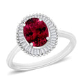 Rhapsody AAAA Ouro Fino Rubellite and E-F VS2 Diamond 1.60 ctw Ring in 950 Platinum - Sticky add to cart bar