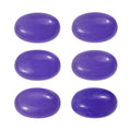 Purple Jade Set of 6 (Ovl 6x4 mm) 3.43 ctw Loose Gemstone - Sticky add to cart bar