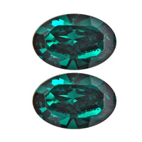 Emerald Crystal by Swarovski Set of 2 (Ovl 6x4 mm) 0.79 ctw Loose Gemstone