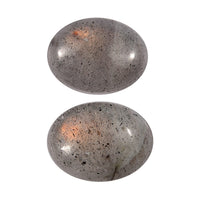 Madagascar Fire Labradorite Set of 2 (Ovl 8x6 mm) 2.42 ctw Loose Gemstone