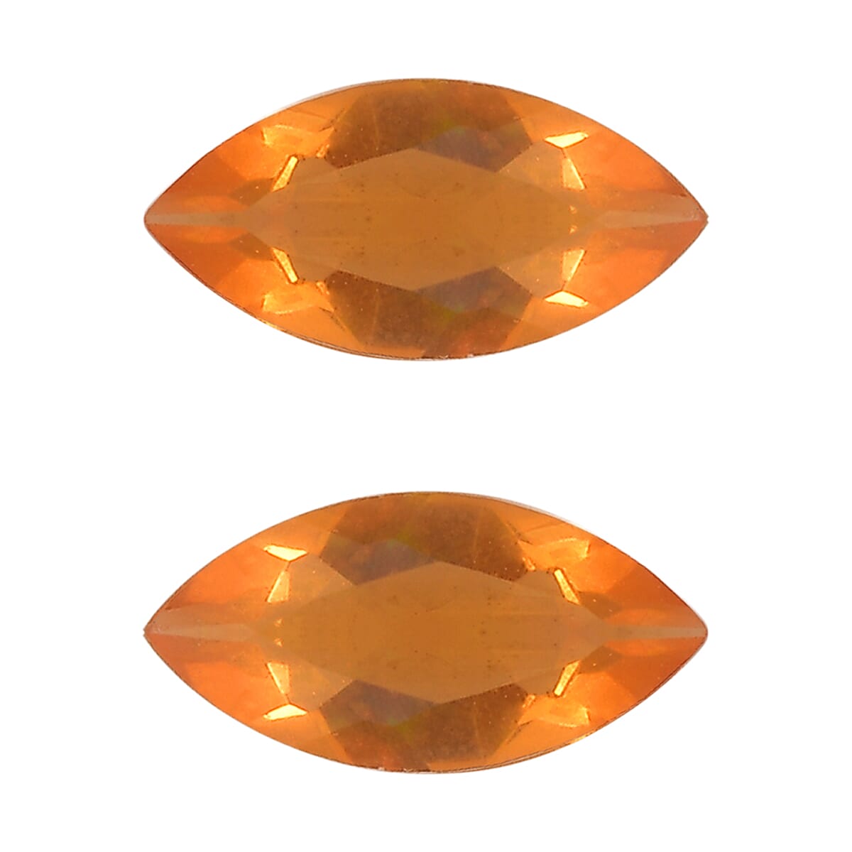 AA Fire Opal Set of 2 (Mrq 5x2.5 mm) 0.12 ctw Loose Gemstone