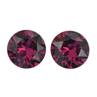 Foilback Amethyst Crystal by Swarovski Set of 2 (Rnd 5.3 mm) 0.81 ctw Loose Gemstone