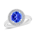 Luxoro Premium Tanzanite and Diamond G-H I2 Ring in 14K White Gold (Size 10.0) 2.50 ctw - Sticky add to cart bar