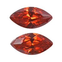 Simulated Garnet Color Diamond Set of 2 (Mrq 5x2.5 mm) 0.38 ctw Loose Gemstone