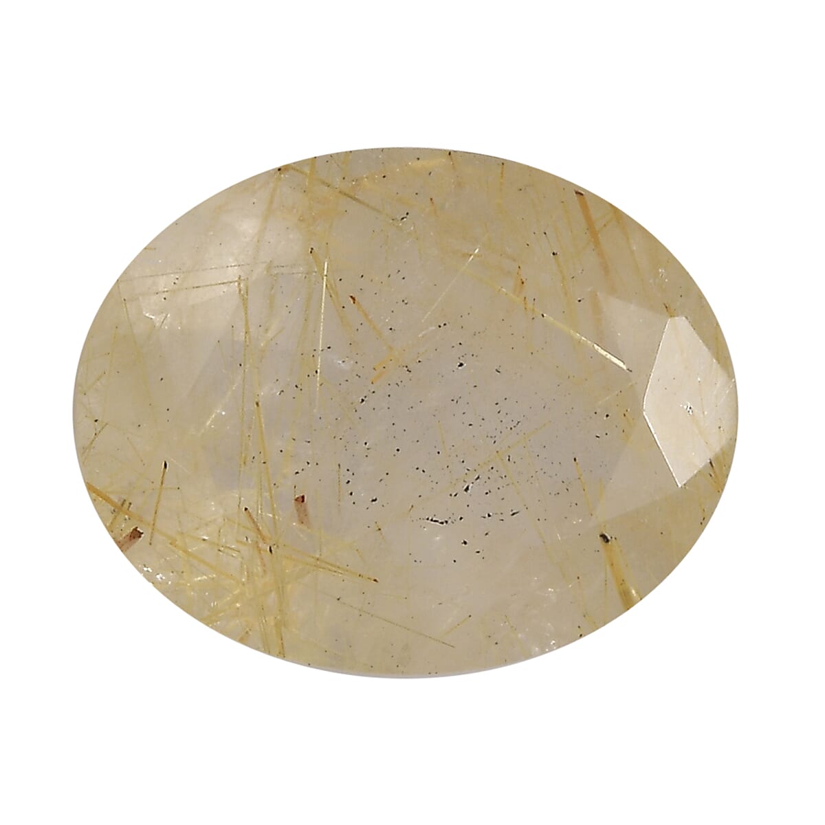 Golden Rutilated Quartz (Ovl 10x8 mm) 2.10 ctw Loose Gemstone