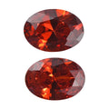 Simulated Garnet Color Diamond Set of 2 (Ovl 7x5 mm) 2.31 ctw Loose Gemstone - Sticky add to cart bar