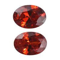 Simulated Garnet Color Diamond Set of 2 (Ovl 7x5 mm) 2.31 ctw Loose Gemstone