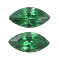 Simulated Green Diamond Set of 2 (Mrq 6x3 mm) 0.68 ctw Loose Gemstone - Sticky add to cart bar
