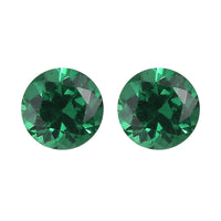 Simulated Green Diamond Set of 2 (Rnd 5 mm) 1.96 ctw Loose Gemstone