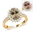 Certified & Appraised Luxoro 10K Yellow Gold AAA Turkizite, Diamond (G-H, I2) (0.42 cts) Ring (Size 9.0) 2.50 ctw - Sticky add to cart bar