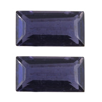 AA Catalina Iolite Set of 2 (Bgt 5x2.5 mm) 0.36 ctw Loose Gemstone