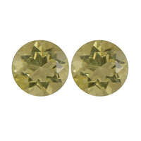 Lemon Quartz Set of 2 (Rnd 7 mm) 1.88 ctw Loose Gemstone