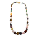 Multi Gemstones 625.00 ctw Necklace in 18K YG Plated 28 Inches - Sticky add to cart bar
