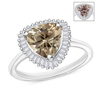 Luxoro Premium Turkizite and G-H I2 Diamond 2.50 ctw Ring in 14K White Gold