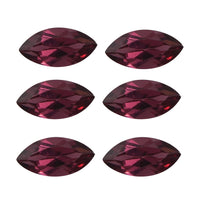 Lotus Garnet Set of 6 (Mrq 5x2.5 mm) 0.88 ctw Loose Gemstone