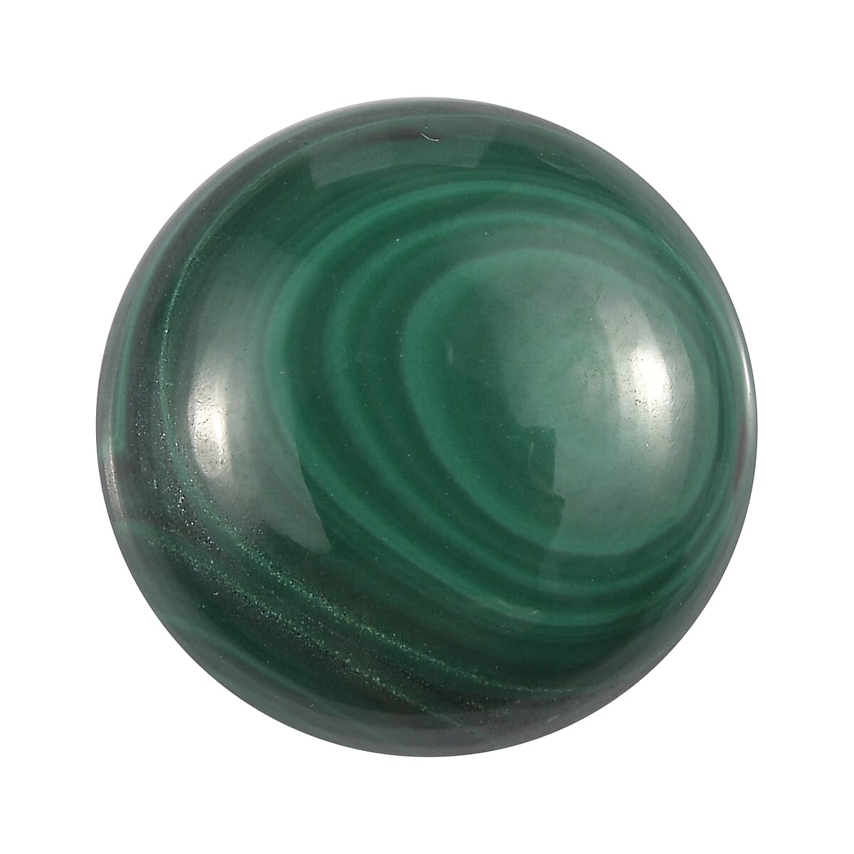African Malachite (Rnd 14 mm) 9.51 ctw Loose Gemstone