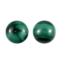 African Malachite Set of 2 (Rnd 6 mm) 1.78 ctw Loose Gemstone