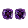 Mashamba Amethyst Set of 2 (Cush 5x5 mm) 1.00 ctw Loose Gemstone - Sticky add to cart bar